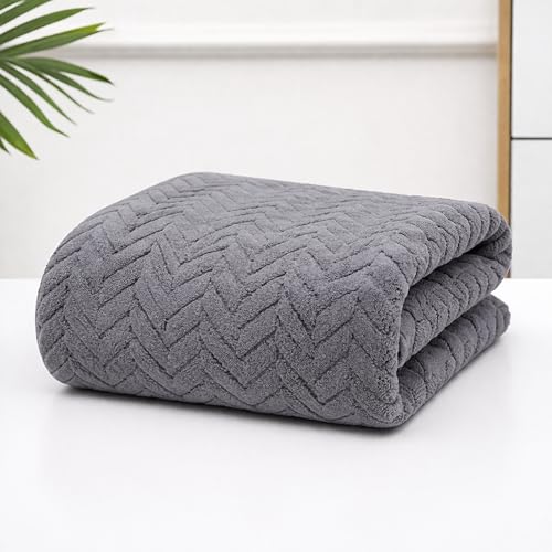 Cortina Towels for Bath (70 x 140 cm) – 380 GSM Microfiber Bath Towels, Ultra Soft, Highly Absorbent & Quick Dry for Gym, Beach & Bathroom Towels for Men, Women & Kids Color : Grey