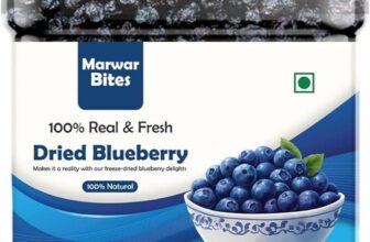 Marwar Bites Naturally Sweet & Delicious Premium Dried Blueberries Healthy Dry Fruit For Gift Blueberry(1 x 250 g)
