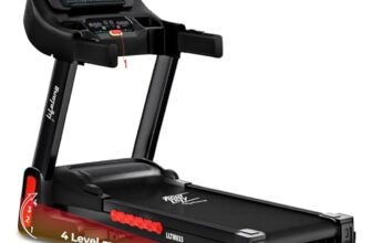 Lifelong FitPro Motorized Treadmill for Home (4HP Peak) | 3-Level Manual Incline | Rubberies Shock Absorption | Foldable Hydraulic | 12 Preset Workouts | 14km/hr | 100Kg | Bluetooth (LLTM033)