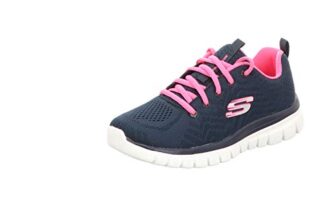 Skechers Women’s Graceful-Get Connected Black/Pink Walking Shoes-4 UK (37 EU) (7 US) (12615-NVHP)