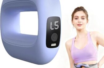 Belly Fat Burner Massage Belt for Men and Women, Wireless Electric Fascia Ring with Heat Therapy, 3 Massage Modes, 5 Power Levels, LED Indicator and Adjustable Body Strap