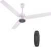 HAVELLS FAB ULED|LED Speed Indicator|Remote Controlled|Upto 65% Energy Saving with 3 Year Warranty BLDC Motor with Remote 1200 mm Ceiling Fan(5 Star | Blush Ivory | Pack of 1)