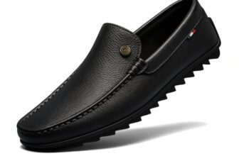 Kraasa Men Stylish Causal Loafers | Premium Outdoor| Lighweight Slip-On’s | Soft Cushioned Insole | Super Flexible Black UK 8