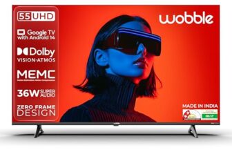 Wobble 138.7 cm (55 inches) K Series 4K UHD Smart Goggle LED TV WB55UDAGU2875D25