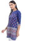 Vishudh Women Regular Fit Round Neck VNTN000524 Blue S
