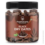 FreshoCartz Premium Black Dry Dates 1kg | Khajoor | Indian Chuhara | Dry Kharek in Jar Pack | Kharak | Chuara | Sukha Khajur | Ideal for Gifting, Traditional Recipes & Every Day Use