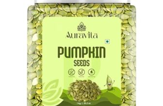 Auravita Premium Pumpkin Seeds 1KG – Natural & Raw Seeds for Eating | Immunity Booster and Protein Rich Seeds | Healthy Diet Snacks Gift Pack