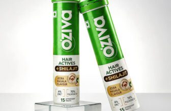 OZiva Hair Actives + Shilajit for Men Hair Supplement with Liposomal SesZen-Bio®(Pack of 2, 30 Tablets)
