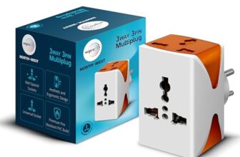 Wipro 3 Way Multiplug Adaptor with 3 Universal Sockets |Inbuilt Surge Protection & Power Supply Indicator | Compact & Light Weight | 6Amp Multiplug Socket for Home, Office | Pack of 1 (White)