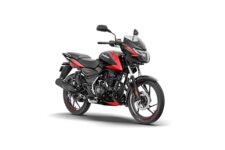 Bajaj Pulsar 125 Disc Carbon Graphics Motorcycle, Split Seat, Ebony Black Racing Red, Booking for Ex-Showroom Price