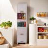 J K INTERNATIONAL 5 Compartments Plastic Versatile Drawer Storage Organizer(White)
