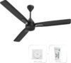Crompton Caelum with 4 Year Warranty BLDC with Remote and Regulator 1200 mm Ceiling Fan(5 Star | Matte Black | Pack of 1)