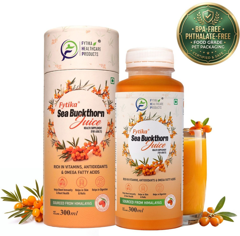 FYTIKA Sea Buckthorn Juice | Pulp Concentrate, For Men & Women | 300 ml(300 ml)
