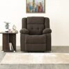 Home Centre | Helios Zurich | Fabric | Solid Wood | 1 Seater Recliners | Brown | 2 Year Warranty