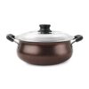 Cello Non Stick Induction Compatible Gravy/Biryani Handi with Stainless Steel Lid, 2.5 LTR, Brown, 2.5 Liter