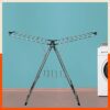 Bathla Mobidry Neo – Foldable Cloth Drying Stand for Home – Stainless Steel (Black)