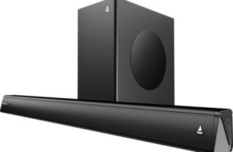 boAt Aavante 2.1 2000D, Dolby Audio, EQ Modes, Multiple Ports, Remote Control 200 W Bluetooth Soundbar(Premium Black, 2.1 Channel)