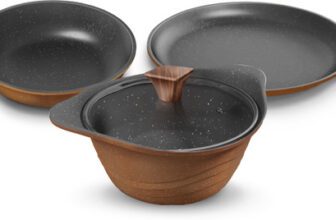 Preethi Artistic Die Cast Non Stick Set 27cm Tawa,24cm Fry Pan,Kadai 24cm With Glass Lid Non-Stick Coated Cookware Set(Aluminium, 3 – Piece)