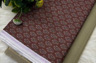 KHODIYAR FASHION Cotton Blend Geometric Print Shirt & Trouser Fabric