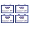 Soni Officemate Small Stamp Pad Blue Pack of 4 | Quick-Dry, Smudge-Free Ink | Crisp Impressions | Refillable & Durable | For Office, School, Craft & DIY
