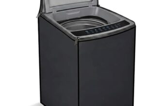 Robustt Top Load Fully Automatic Washing Machine Cover for 6 kg, 6.5 kg, 7kg & 7.5 kg (Grey) | Waterproof & Dustproof Polyester Fabric with Zipper | Protection Cover | 59 x 59 x 86 cms