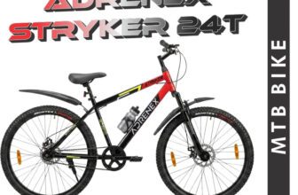 Adrenex Stryker 24T FXDD | 85% Pre- Assembled | 24 T (inch) Mountain Cycle(Single Speed, Red, Only Front Suspension)