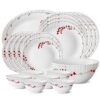 Larah by BOROSIL Verona Opalware Dinner Set, 21-Pieces, White