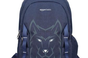 amazon basics Nylon Casual Standard 4 Compartment Backpack (11629-Wolf_Blu), 44 Litre, Blue
