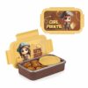 ATTRO Treat Time Stainless Steel Insulated Lunch Box with Inner Steel Body, Airtight 4-Side Lock Lid, Leakproof Silicone Seal, Small Container-560ml+150ml-Pirate Quest Yellow
