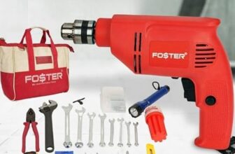 FOSTER FKS-032 SUPREME General Purpose tool bag with Forward/Reverse Drill machine Pistol Grip Drill MADE IN INDIA (10 mm Chuck Size)