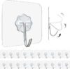 Innovista Flower Hook Heavy Duty Self-Adhesive Waterproof Wall Hooks for Home Hook 1(Pack of 20)