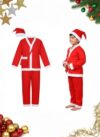 PoPo Toys Santa Claus Costume for Christmas Youth 14-17 Years| Red Santa Suit with Coat, Pant, Hat & Bag | Xmas Party & Fancy Dress Outfit Size 6