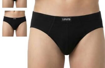 Levi’s Men’s Cotton BRIEF (Pack of 3) (PR82846_Black, Black, Black_X-Large_Black,Black,Black_XL)