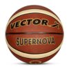 Vector X 14 Panel Supernova Rubber Moulded Indoor/Outdoor Basketball with Butyl Bladder, Brick Brown, Size: 5 (Suitable for Practice/Match/Training) + Free Air Needle