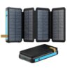 LRSA Solar Power Bank, 20000mAh, Foldable Multiple Solar Panels, Portable Charger for Outdoor Use