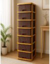 MAXTID 7 Compartments Plastic Cabinet(Brown)
