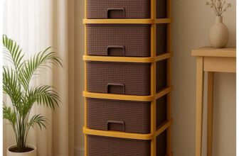 MAXTID 7 Compartments Plastic Cabinet(Brown)