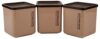 Asian Plastowares – Airtight Rectangular Storage Containers | Set of 3 | 1300ml each | Storage Container for Kitchen | Ideal for dry fruits, chocolates, biscuits, namkeen, snack | BPA Free| Brown
