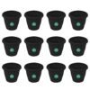 TrustBasket UV Treated Plastic Round Pot (6 Inches) -Black Color – Set of 12