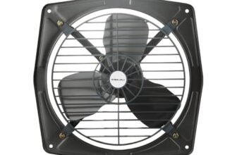 Bajaj Bahar Fresh 225 MM Exhaust Fan | Strong Metal Body And Blades | Noiseless Operations | Rust Proof Body And Blades | 2 Yr Warranty 【Metallic Grey】