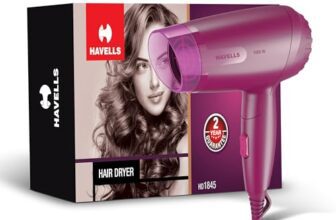 Havells 1000W Foldable Hair Dryer|Blow Dry for Men & Women|2 Temperature Settings|Travel Friendly|360° Radial Inlet| ThermoProtect Feature| HD1845