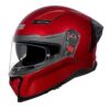 STUDDS Helios ISI and DOT Certified Full Face Helmet with Antifog 100 Lens, Sporty Spoiler (Cherry RED – L)