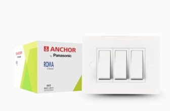Anchor by Panasonic Roma Classic 1 Module Deko White Single Mounting Plate for Switch Board (White, 21317WH-20)