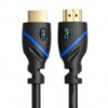 C&E Latest Technology 4K HD HDMI Cable 30 AWG (12ft) High Speed 3D Full HD 1080p Support (3.6 Meters) Compatible HD TV, Blu-ray, Xbox, PS4/3, PC, Fire TV- Black (2 Pack) CNE33241