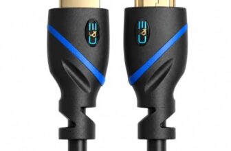 C&E Latest Technology 4K HD HDMI Cable 30 AWG (12ft) High Speed 3D Full HD 1080p Support (3.6 Meters) Compatible HD TV, Blu-ray, Xbox, PS4/3, PC, Fire TV- Black (2 Pack) CNE33241
