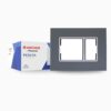 Anchor by Panasonic Penta 3 Module Gina Cover Plate with Chrome Collar for Switch Board (Black, 65803B-10)