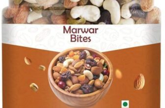 Marwar Bites Premium Mixed Dry Fruits Crunchy Snack for All Ages Gifting Almonds, Apricots, Cashews, Dates, Figs, Pistachios, Raisins, Walnuts(1 x 500 g)