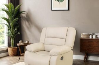 Peachtree Alexandra Manual Recliner for Living Room, Metal Mechanism & Mango Wooden Frame | 3 Year Warranty | Velvet Fabric Sofa for Hall, Office | Padded Armstyle