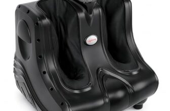 Lifelong Foot & Calf Massager Machine for Pain Relief | 3 Adjustable Intensity Levels| Electric Massager with Digital Display | Feet Massage for Blood Circulation & Soothing Heat – Max Temp upto 42°