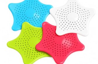Silicone Star Shape Drain Strainer for Kitchen Sink & Bathroom Wash Basin Hair Catcher Sink Filter with Strong Suction Cup | Reusable Drain Cover for Shower, Bathtub & Laundry